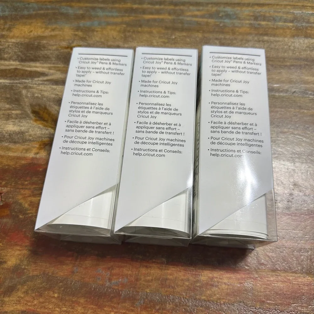 Cricut Joy Smart Label Writable Vinyl Permanent White 5.5 x 48 Lot of 3 2007359